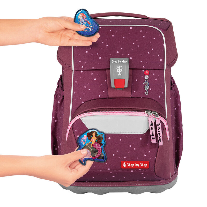Step by Step Basis Schulrucksack-Set – 4-teilig – Berry Stars