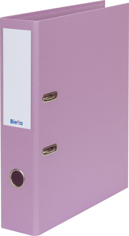 Biella Ordner Recycolor – A4 Hochformat – 2-Ring Hebelmechanik, Rücken 70 mm – Violett, Karton, mit Griffloch