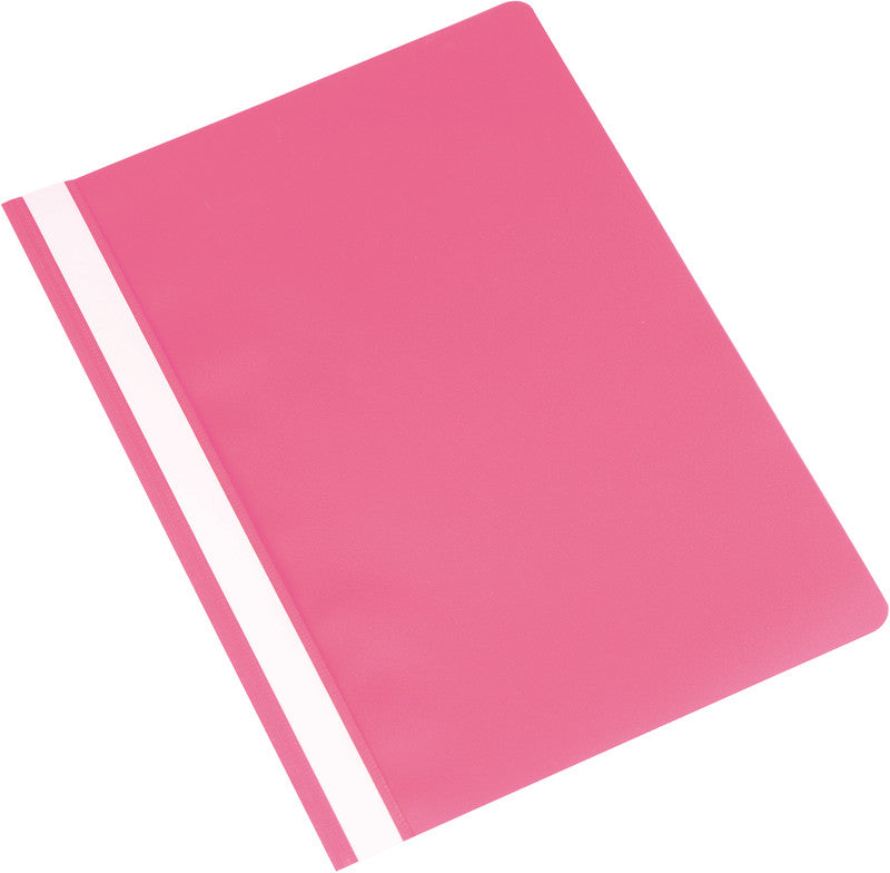 Q-connect Schnellhefter – A4, PP, Pink, Beschriftungsfeld