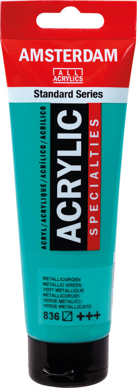 Royal Talens Amsterdam – Acrylic Standard – Acrylfarbe – Grün Metallic, 120 ml