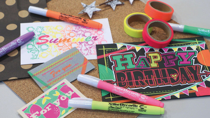 Artline Pigment-Marker Decorite Brush – Pinselspitze – Neonorange – Lichtbeständig