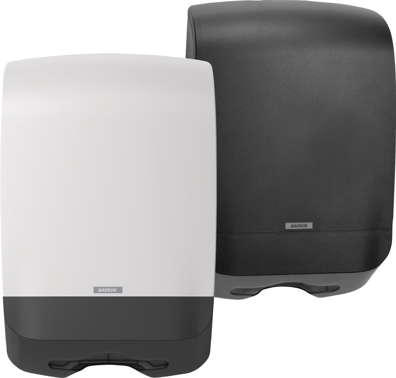 Katrin Falthandtuchspender Inclusive Medium Weiss – für Falthandtücher bis 240 mm, 301 × 445 × 142 mm