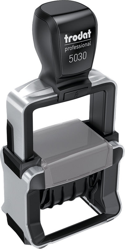 Trodat Motivstempel Professional 4.0 5030 – Motiv: Datum, selbstfärbend, Metall