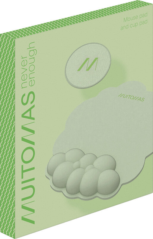 Muitomas Mauspad mit Handgelenkauflage – Textil – Grün – 270 × 250 mm – 2er-Pack