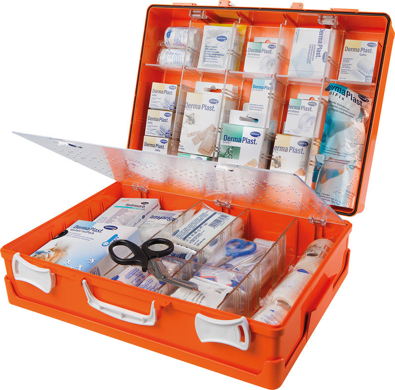 Hartmann Vario 3 Notfallkoffer – für grosse Betriebe & Industrie – gefüllt – Orange – 420 × 330 × 150 mm