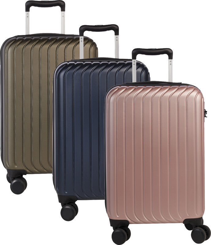 Worldpack Handgepäck-Trolley London – 33 l, ABS-Hartschale, 4 Doppelrollen, Altrosa, 35 × 55 × 23 cm