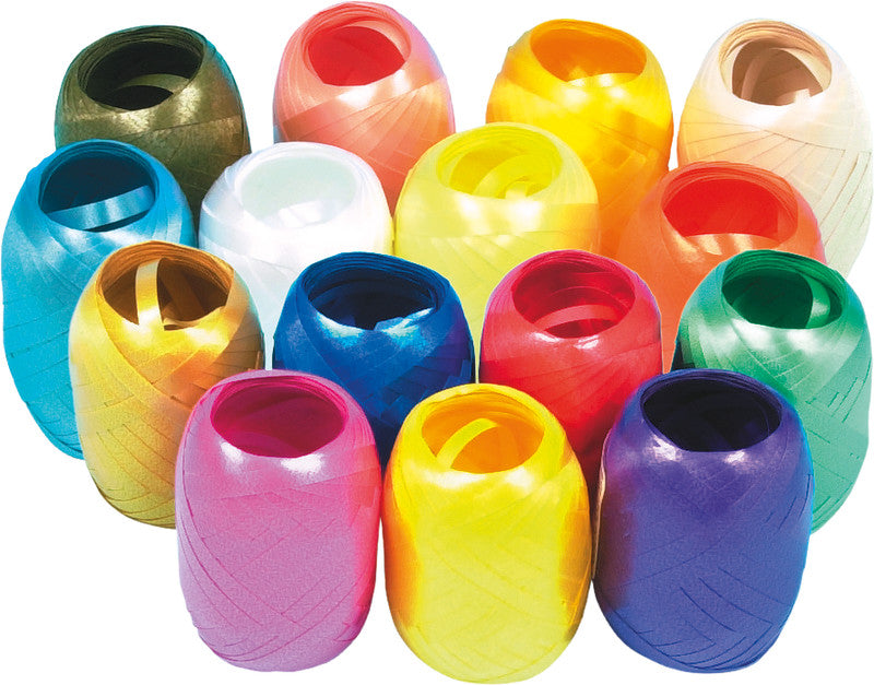 Präsent Geschenkband Eiknäuel – America – 10 mm × 30 m, Kunststoff, sortiert