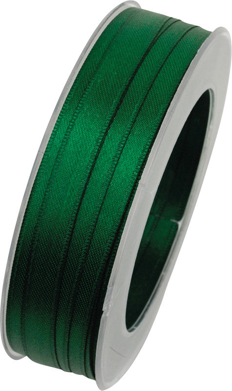 Goldina Geschenkband – Dunkelgrün, Satin – Echte Webkante – 10 mm × 4 m