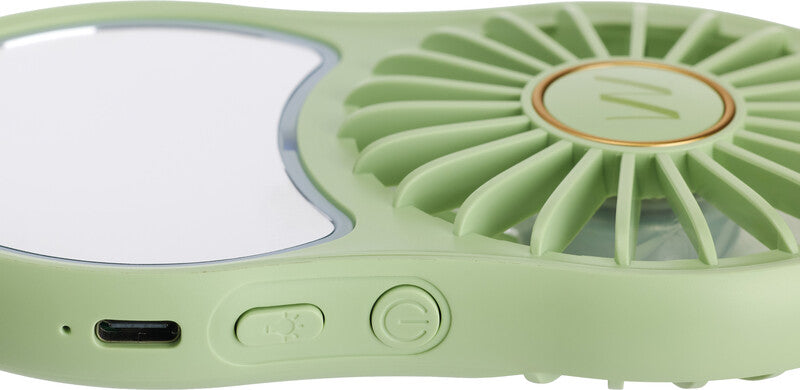 Muitomas Handventilator MIRRORFANGN – 3 Stufen, USB-C, Grün
