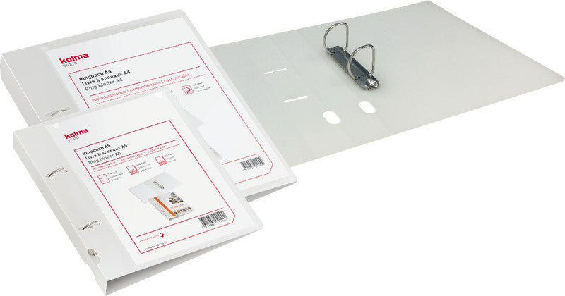 Kolma Zeigebuch Vario – A4 Hochformat – 2-Ring Bügelmechanik, Ø 30 mm – Transparent, mit Sichttasche