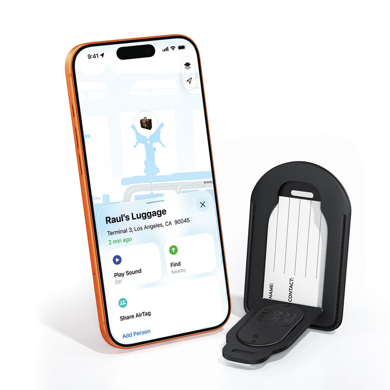 Acefast Gepäckanhänger – Bluetooth, mit Apple Find My, CR2032-Batterie – für iOS – 60×93×9 mm – Schwarz