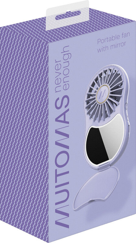 Muitomas Handventilator MIRRORFANVL – 3 Stufen, USB-C, Violett