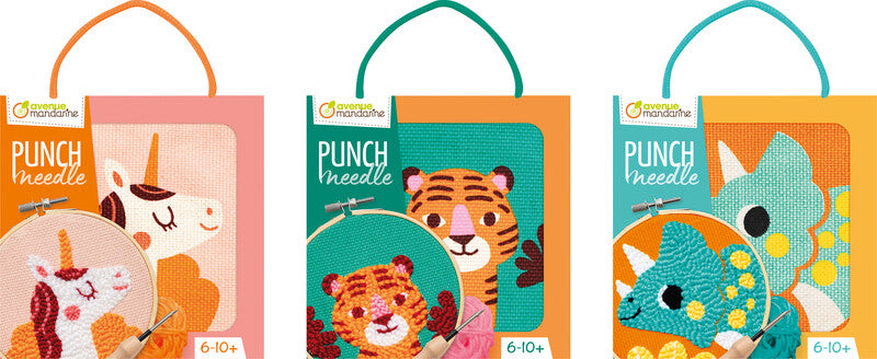 My Mandarine – Punch Needle-Set Tiger – 4 Farben – 180 × 180 mm