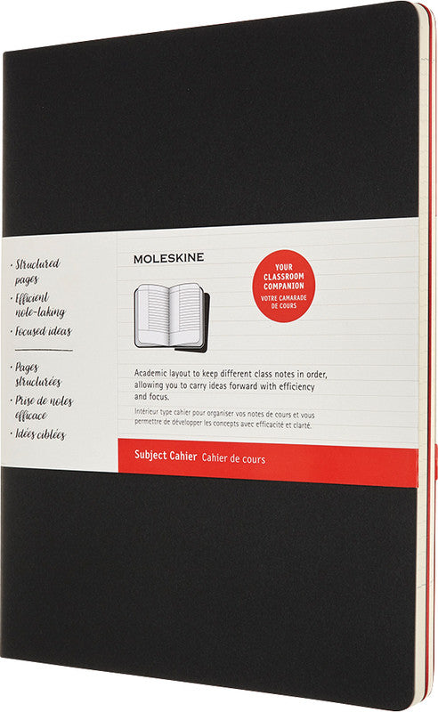Moleskine Notizheft, 216 × 279 mm, liniert, Fadenheftung, Karton, 120 Seiten, 70 g/m² – Elfenbein