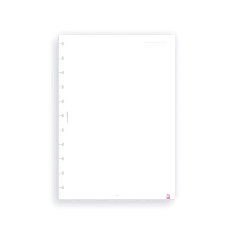 Carchivo Notizbuch-Einlagen A4, blanko, spezielle Perforierung, 100 g/m², für Spiralbuch Ingeniox – 50 Blatt