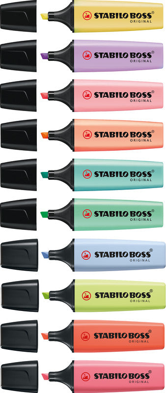 STABILO BOSS Original Arty Textmarker Desktop Set 23 Farben – Keilspitze, 2–5 mm, nachfüllbar