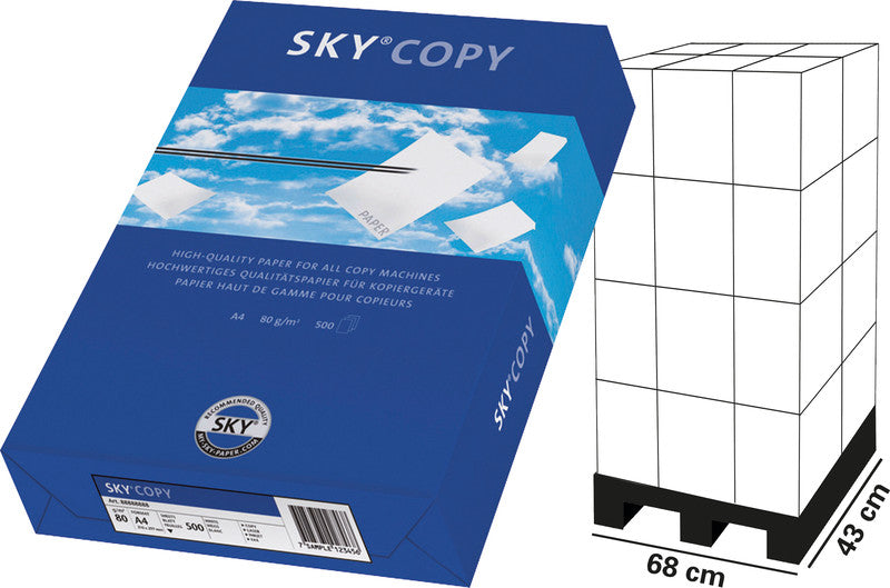 Sky Kopierpapier – A4, 80 g/m², weiss – für Inkjet/Laser/Kopierer – 500 Blatt