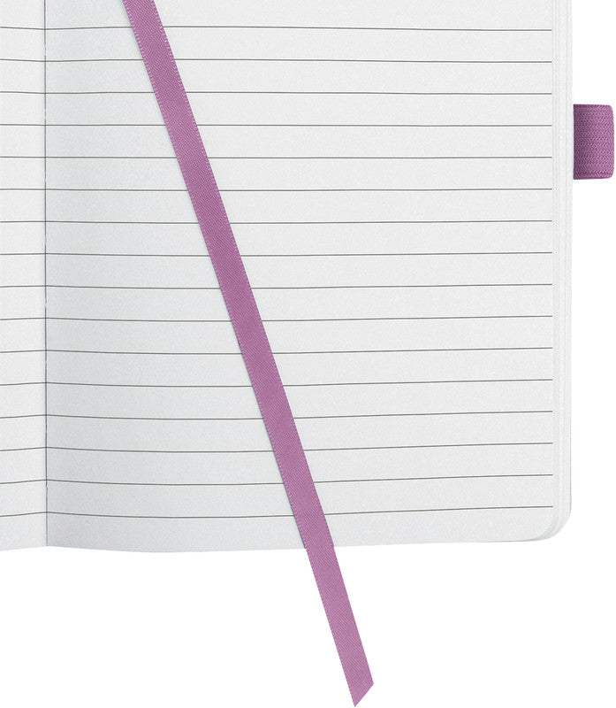 Sigel Notizbuch, A5, liniert, Fadenheftung, 174 Seiten, perforiert, 80 g/m² – pink/violett
