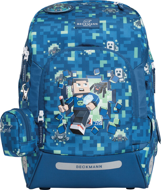Beckmann Active Air FLX – Schulrucksack, Spider Escape, 20–25 l, für Laptop bis 15", mit Wendetasche