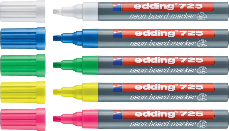 Edding Kreidemarker 725 – Keilspitze, 2–5 mm – Neonpink