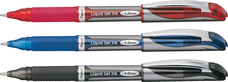 Pentel EnerGel Xm Gelschreiber – Blau, 1 mm, schnelltrocknend, Kappe, nachfüllbar