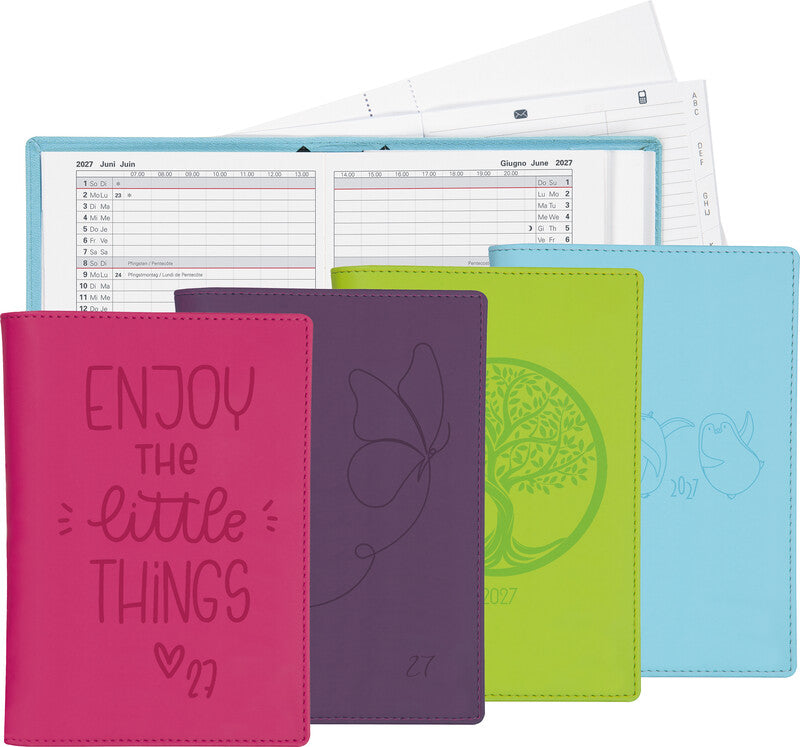 Biella Planer Istanbul Agenda – 1 Monat/2 Seiten, geheftet, 10,6 × 15,3 cm, 15 Monate Okt–Dez, FSC
