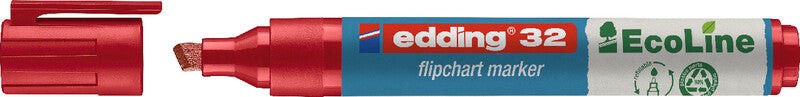 Edding Flipchart-Marker 32 EcoLine – Keilspitze 1,5-5 mm – Sortiert – 4er-Set – Nachfüllbar