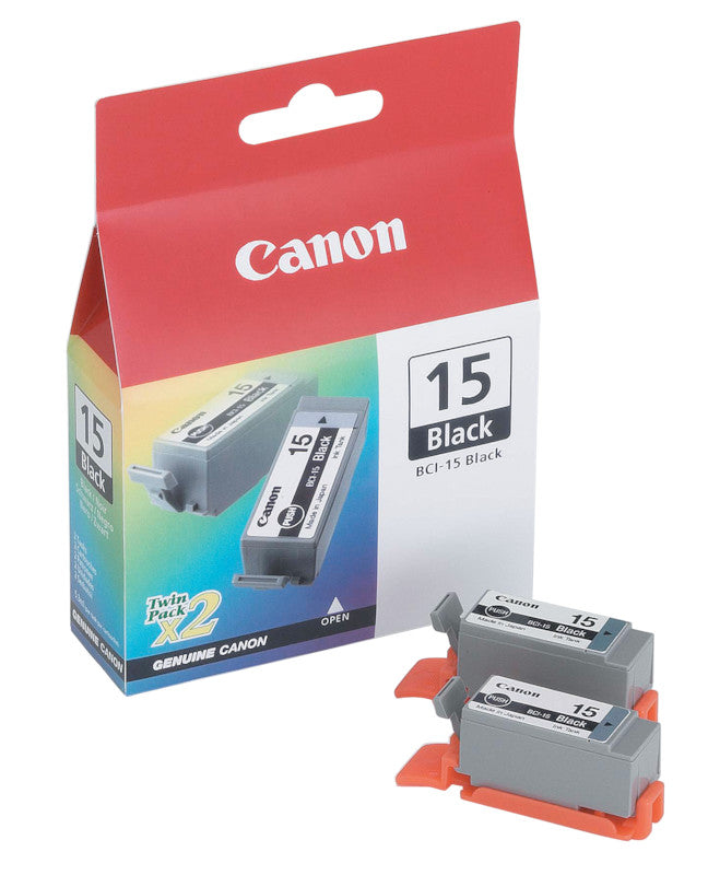 Canon Tintenpatronen-Multipack BCI-15BK, schwarz, 2er-Pack