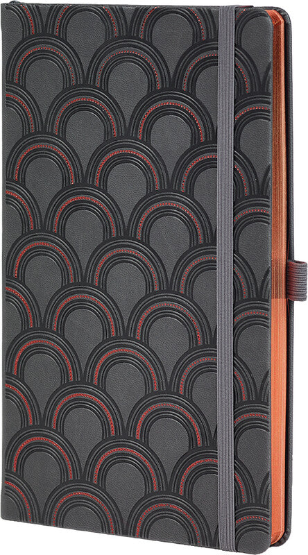Castelli Notizbuch – A5 – Liniert – 192 Seiten – 80 g/m² – Gebunden, Gummiband, Stiftschlaufe – Mehrfarbig