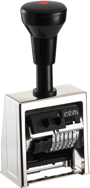 Reiner Motivstempel – Motiv: Zahlen, selbstfärbend, Metall, 22 × 4,5 mm