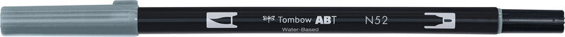 Tombow Brush Pen ABT Dual Brush Pen – Pinselspitze 3-10 mm, Feinspitze 0,3 mm – Cool Gray 8 – Wasservermalbar