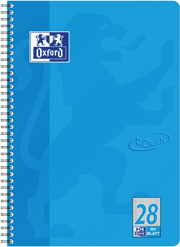Elba Collegeblock, Karton, 80 Blatt, 4-fach gelocht, perforiert, 90 g/m² – Meerblau, für SCRIBZEE App