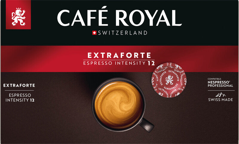 Café Royal Extraforte – Kaffeepads für Nespresso Professional – Espresso, Intensität 12, 50 Pads