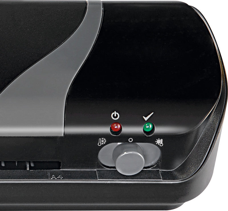 GBC Inspire+ Laminiergerät A4 – 2 Rollen, 75–125 µm, Kaltlamination, Aufheizzeit 4 Min., 250 mm/min, Schwarz