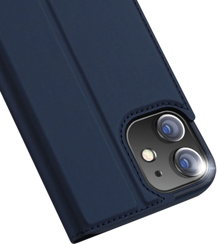 Dux Ducis Booklet-Hülle – für Apple iPhone 12 mini – blau – Kunstleder – mit Kartenfach, Magnetverschluss