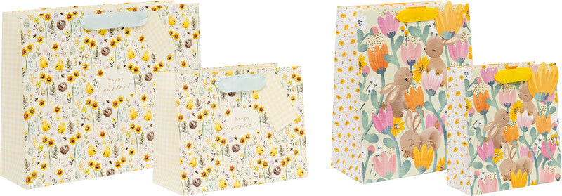 Glick Tragetasche Cottontail Meadow – matt, mit Heissfolienprägung – 200 × 225 × 100 mm