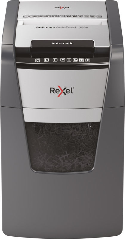 Rexel Aktenvernichter mit Autofeed 130 Blatt, DIN P-4, Partikelschnitt 4 × 28 mm, 44 l