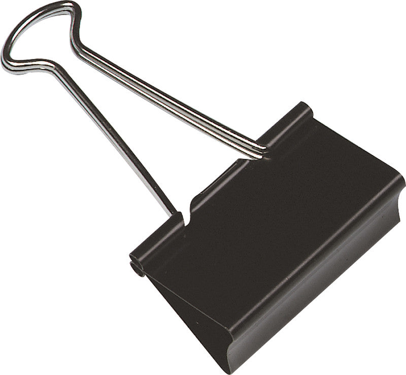 Q-CONNECT Büroklammern – 25 × 10,1 mm – Metall – Schwarz – 10 Stück