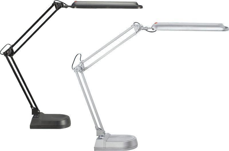 MAUL LED Tischleuchte Atlantic – drehbar, neigbar, Standfuss – 5'800 K – 400 lm 9 W – schwarz