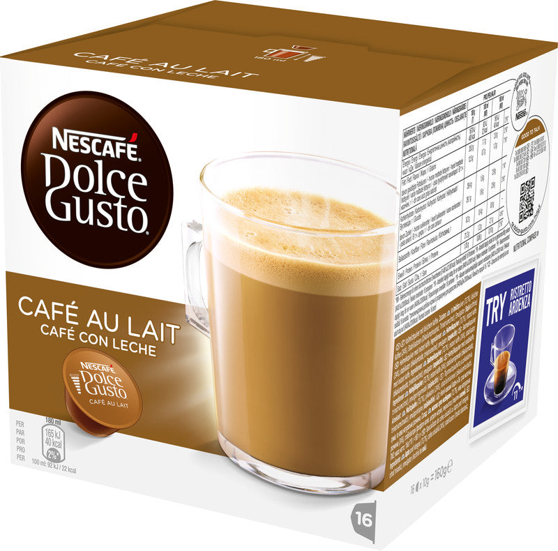 Nescafé Dolce Gusto Kaffeekapseln Café au Lait – für Dolce Gusto – 30 Kapseln