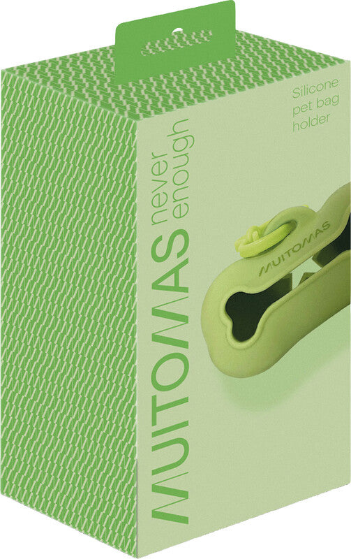 Muitomas Beutelhalter für Hunde – Silikon, Grün, 90 × 50 × 45 mm