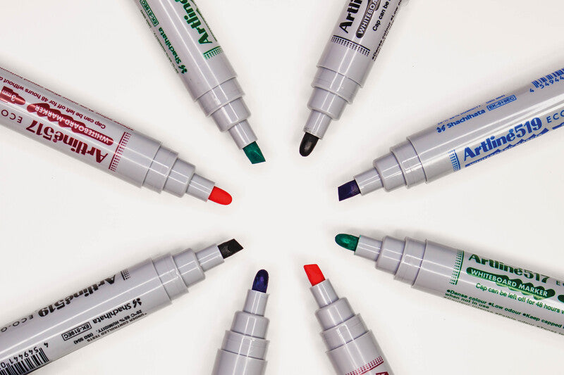 Artline Whiteboard-Marker Eco-Green EK517 – Rundspitze 3 mm – Rot – Trocken abwischbar