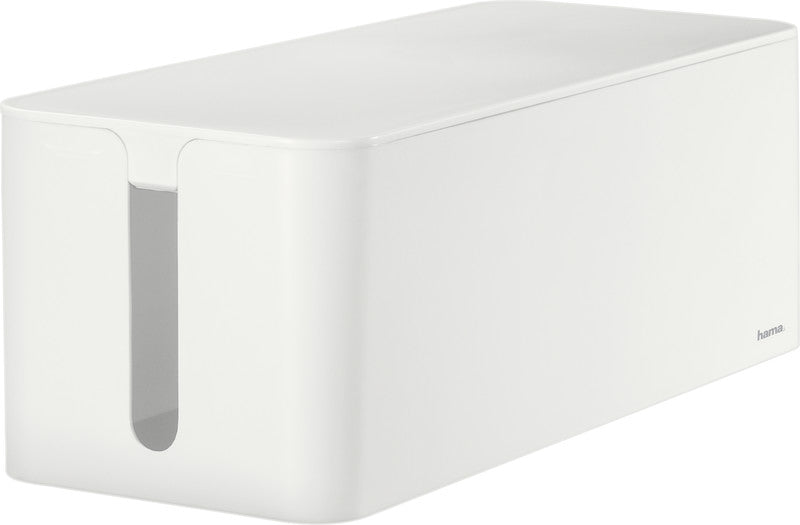 Hama Maxi Kabelbox 400 × 138 × 156 mm – für Kabel bis Ø 20 mm – weiss – Kunststoff