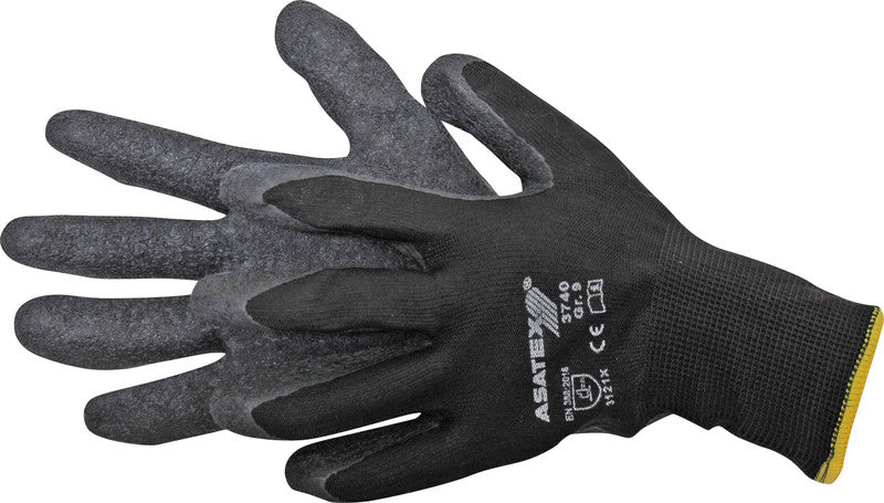 Feinstrick Arbeitshandschuhe – Grösse 10, 12 Paar – Nylon, latexbeschichtet, EN 388/EN 420