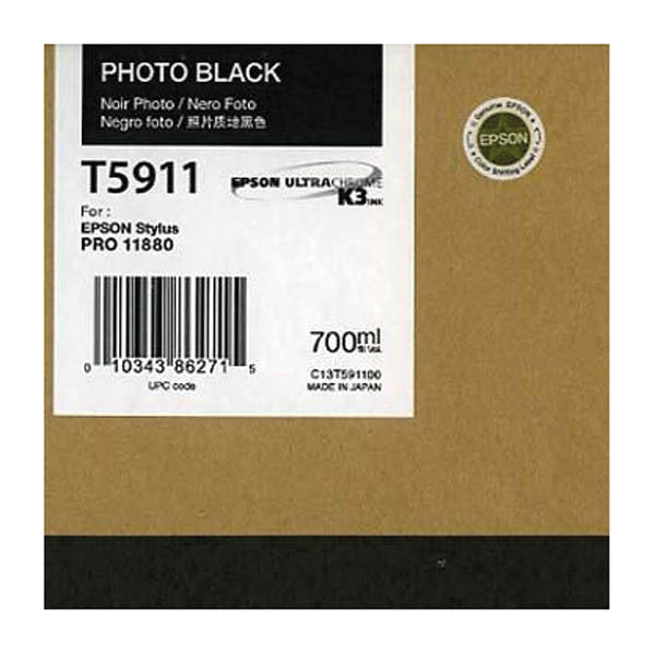 Epson Tintenpatrone T5911, Photo Black – für Epson Inkjetdrucker