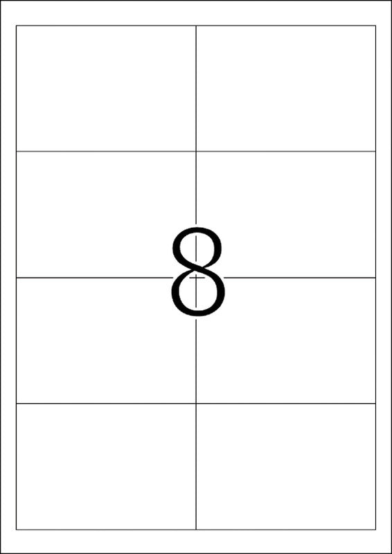 HERMA Etiketten auf Blatt, 97 mm × 68 mm, weiss, Papier, permanent, 25 Blatt (200 Etiketten)