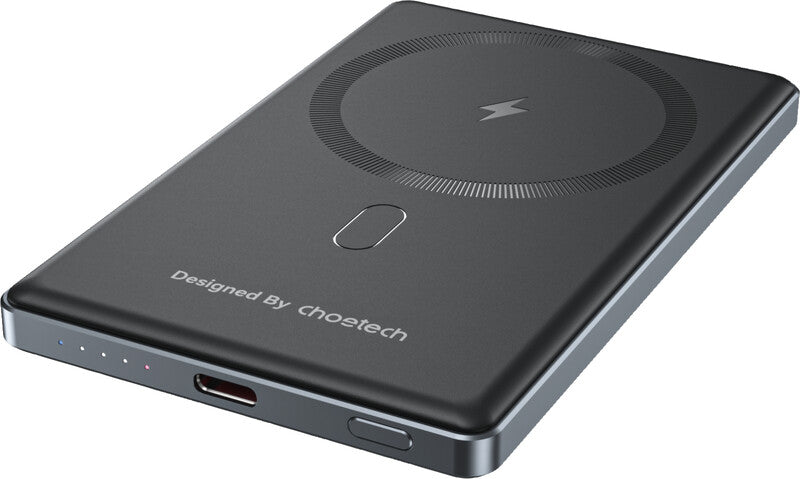 Choetech MagSafe Powerbank 5'000 mAh – 20 W PD, Wireless 15 W, 1× USB-C, schwarz