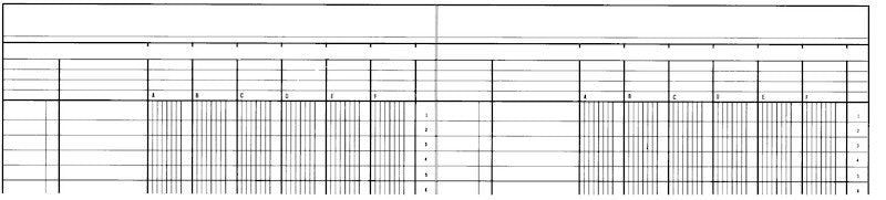 Simplex Statistikblock A4, liniert, Leimbindung, Karton, 50 Blatt, 100 g/m² – weiss
