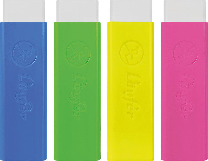 Laufer Radierer – für Bleistifte und Farbstifte – 21 × 71 × 7 mm – blau