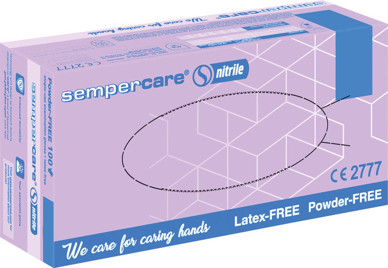 Sempermed Einmalhandschuhe – Gummi, Blau, 100 Stk.